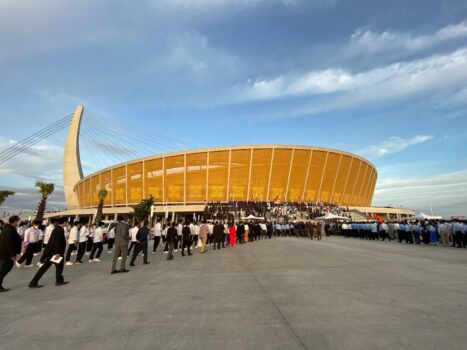 洪森与王文天共同出席柬埔寨新国家体育场启用典礼-柬之窗