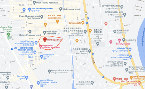 金边市朱德奔一区确诊1例奥密克戎，美籍39岁女性（有地点标注）-柬之窗