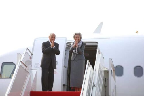 今天上午，西哈莫尼国王出席北京冬奥会开幕式-柬之窗