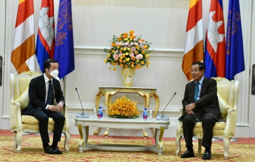 洪森首相会见太子集团董事长陈志与三家中资企业代表-柬之窗