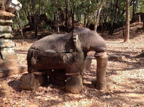 柬币5万瑞尔的大象图案出自这里...仅存一尊-柬之窗