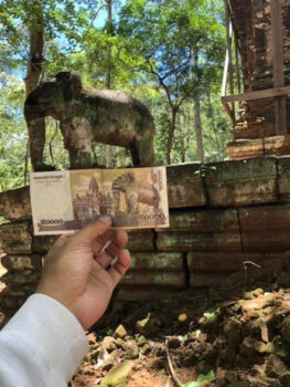 柬币5万瑞尔的大象图案出自这里...仅存一尊-柬之窗