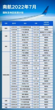 南航公布7月份国际航班计划,广州-金边在列-柬之窗